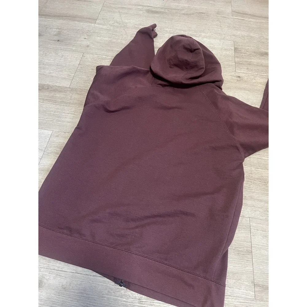 UMass Amherst Full Zip Mens Red Hoodie Size Large Long Sleeve NCAA Massachusetts